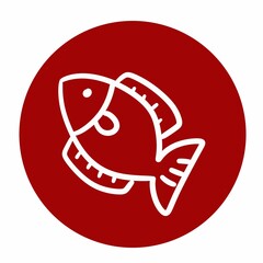 fish icon symbol on white background