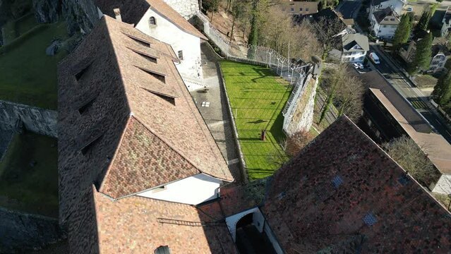 Aarburg Aargau Switzerland rooftop terrace view aerial