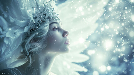 With a crown of sparkling stars atop their head this angelic being shines as a leader in the astral plane.