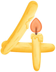 Number candles 4