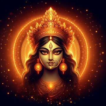 Navratri Maa Durga Portrait