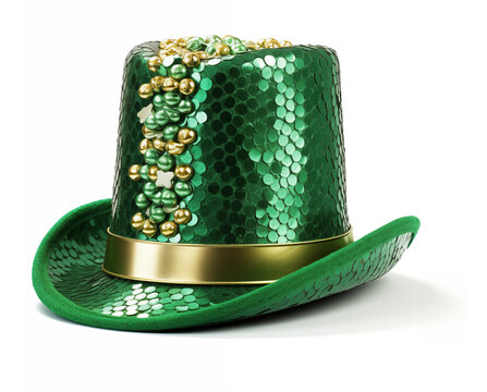 st patricks day hat isolated on white