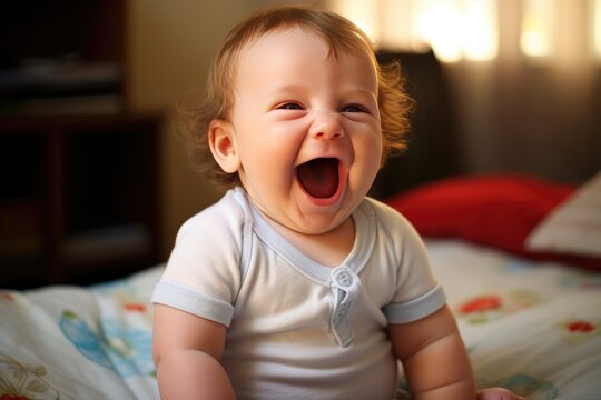 Baby's First Laugh: Recreating the joyous moment when the baby laughs for the first time.
