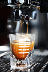 A close up of a espresso