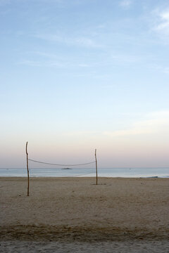 Sports net on a beach, India