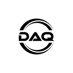 DAQ letter logo design with white background in illustrator, vector logo modern alphabet font overlap style. calligraphy designs for logo, Poster, Invitation, etc.