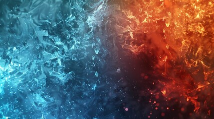 abstract background fire versus ice