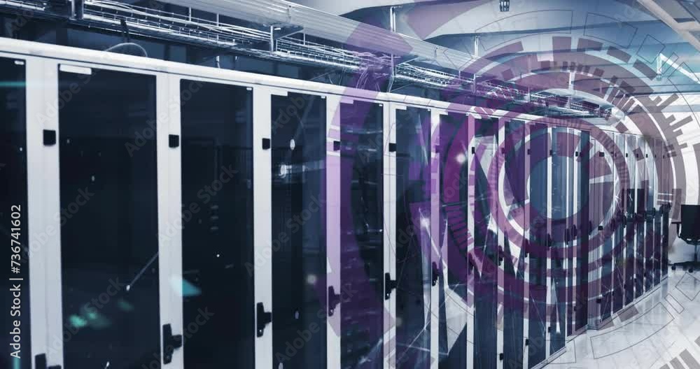Poster animation of scope and data processing over computer servers
