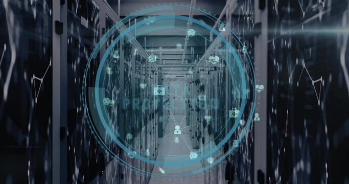 Animation of scope and data processing over computer servers