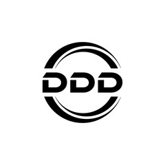 DDD letter logo design with white background in illustrator, vector logo modern alphabet font overlap style. calligraphy designs for logo, Poster, Invitation, etc.