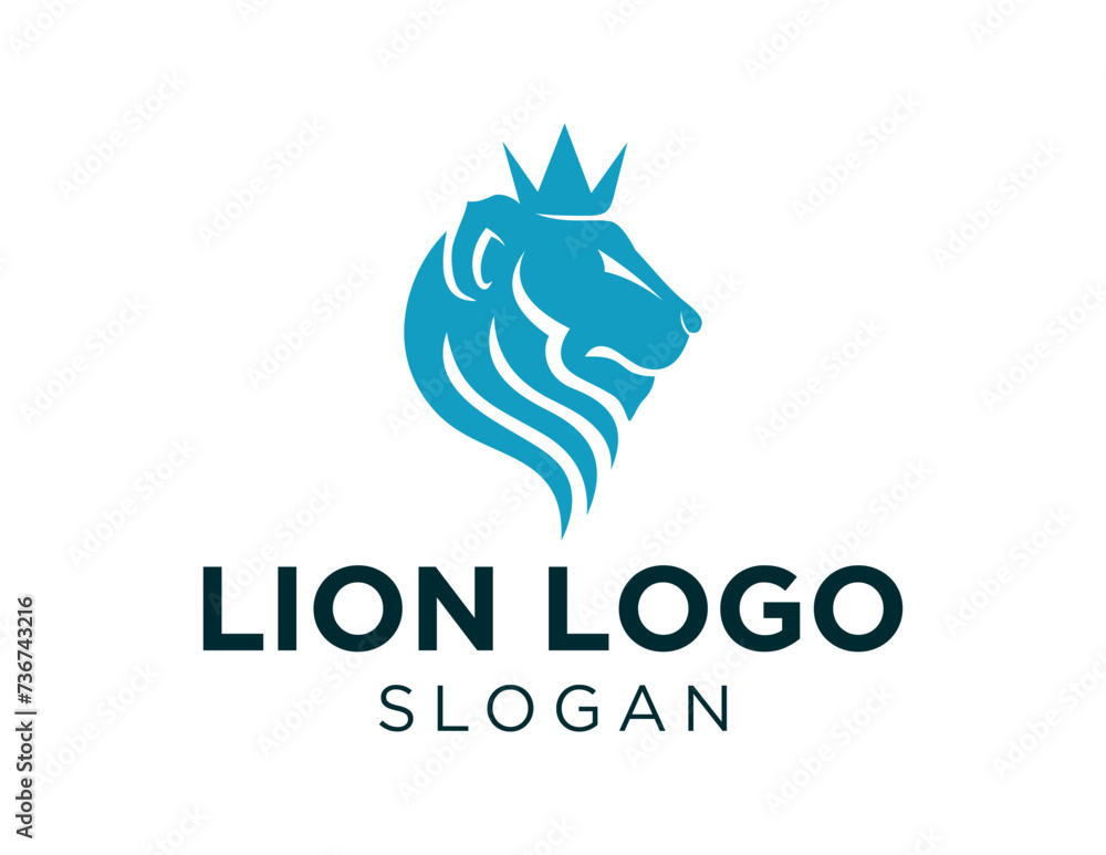 Poster the logo design is about lion and was created using the corel draw 2018 application with a white bac