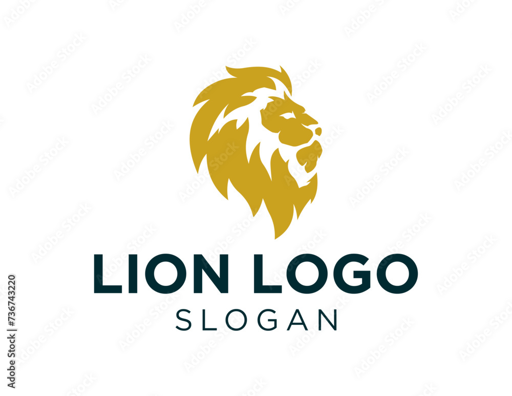 Poster the logo design is about lion and was created using the corel draw 2018 application with a white bac