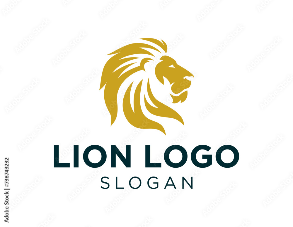 Poster the logo design is about lion and was created using the corel draw 2018 application with a white bac