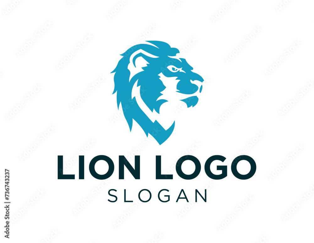 Poster the logo design is about lion and was created using the corel draw 2018 application with a white bac