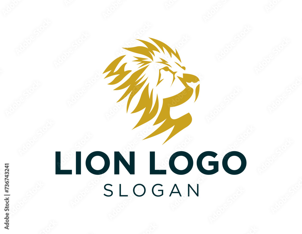 Poster the logo design is about lion and was created using the corel draw 2018 application with a white bac