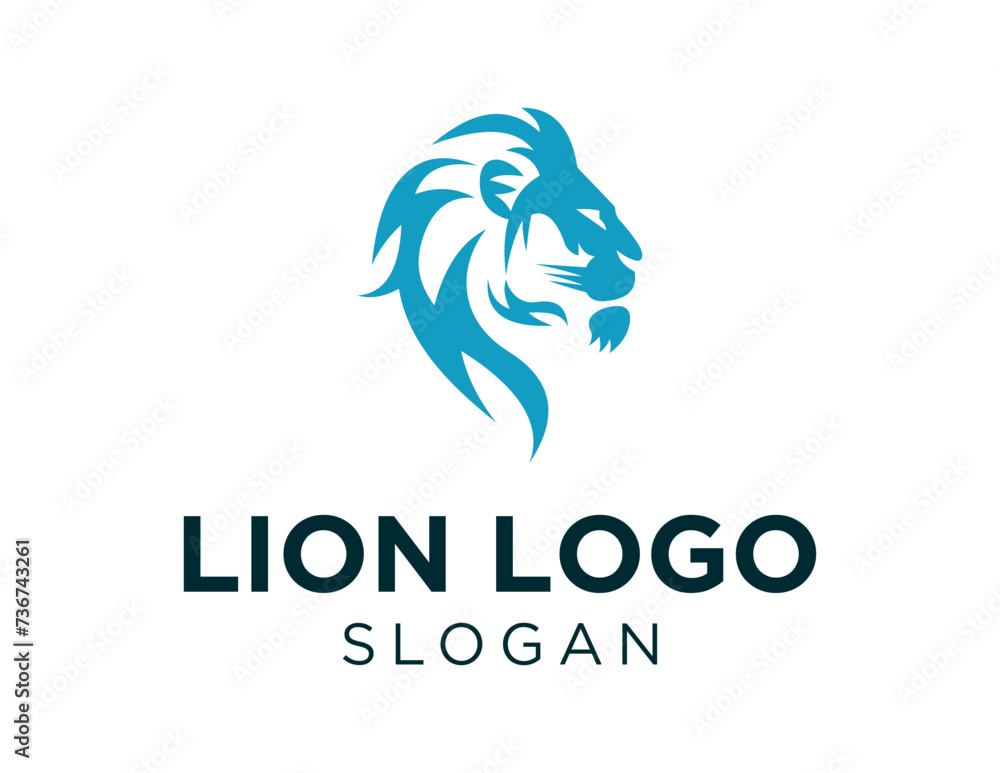 Poster the logo design is about lion and was created using the corel draw 2018 application with a white bac