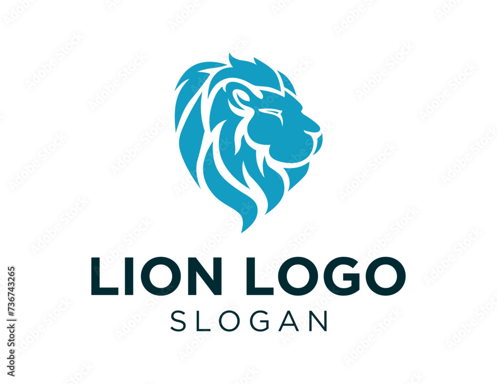 Poster the logo design is about lion and was created using the corel draw 2018 application with a white bac