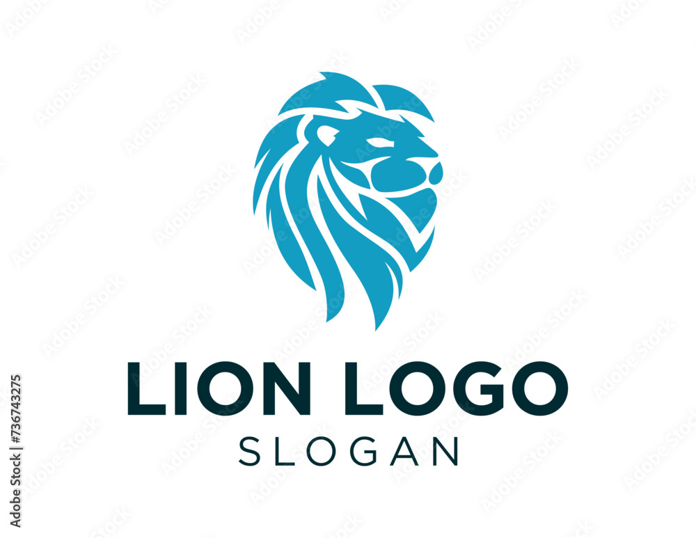 Poster the logo design is about lion and was created using the corel draw 2018 application with a white bac