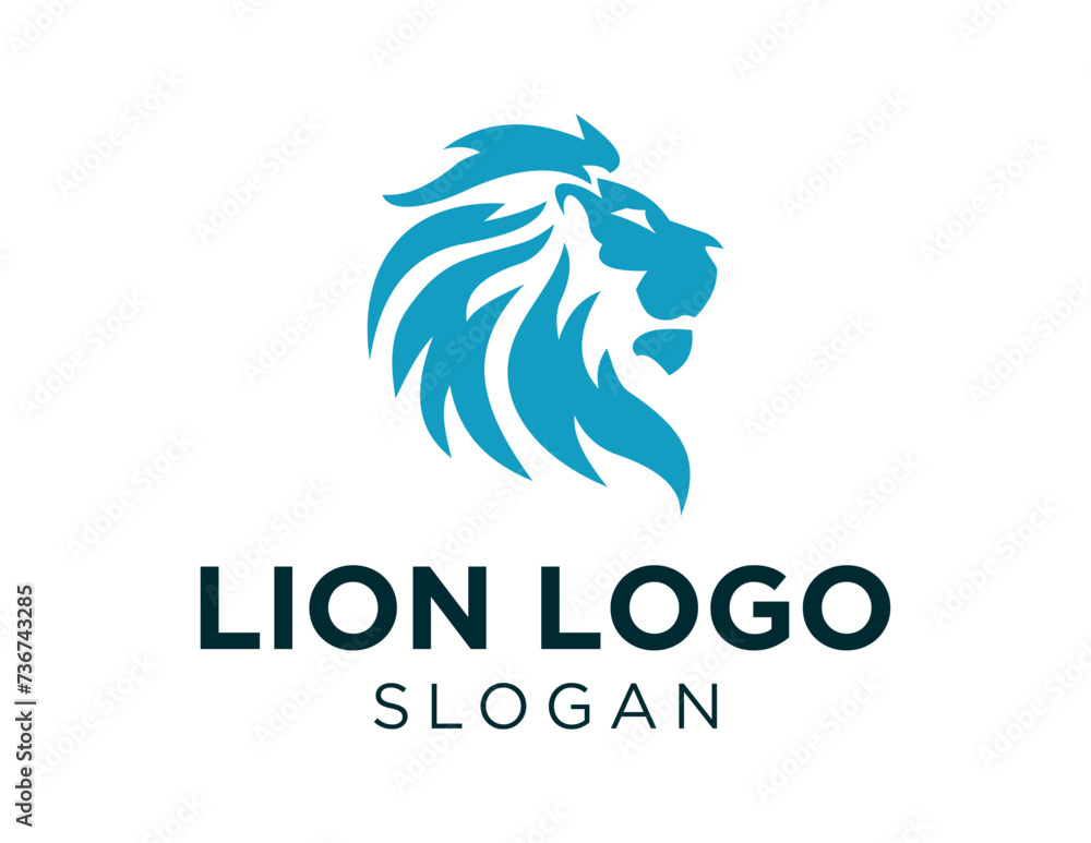 Poster the logo design is about lion and was created using the corel draw 2018 application with a white bac