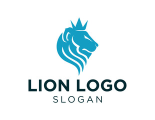 The logo design is about Lion and was created using the Corel Draw 2018 application with a white background.