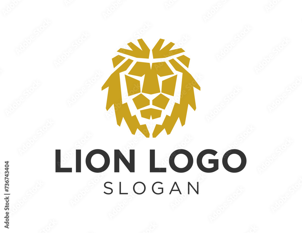 Poster the logo design is about lion and was created using the corel draw 2018 application with a white bac