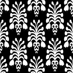 Ikat Flower Pattern Ethnic Geometric native tribal boho motif aztec textile fabric carpet mandalas African