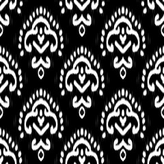Ikat Flower Pattern Ethnic Geometric native tribal boho motif aztec textile fabric carpet mandalas African