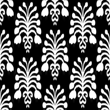 Ikat Flower Pattern Ethnic Geometric native tribal boho motif aztec textile fabric carpet mandalas African © saifon