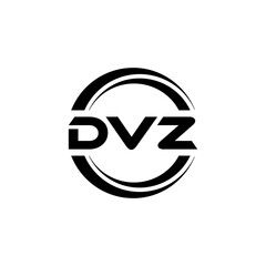 DVZ letter logo design with white background in illustrator, vector logo modern alphabet font overlap style. calligraphy designs for logo, Poster, Invitation, etc.