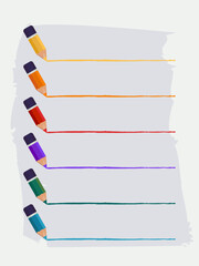 Business infographics tabe list number template for presentation, education, web design, banner, brochure, flyer vector illustration.