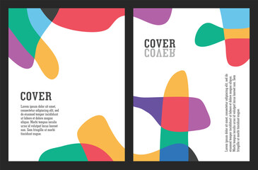 Set of abstract colorful backgrounds for cover, print art, social media, flyer and poster