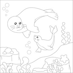 coloring seal family