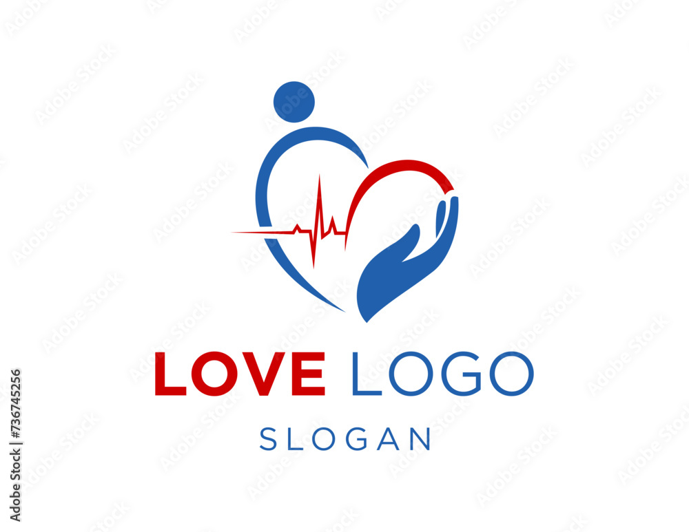 Poster the logo design is about love and was created using the corel draw 2018 application with a white bac