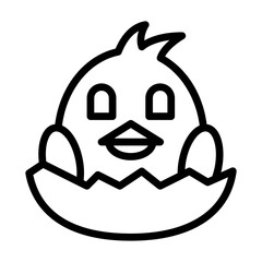 chick line icon