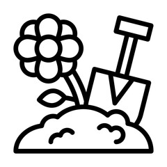 gardening line icon