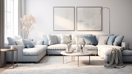 Interior of modern luxurious living room 