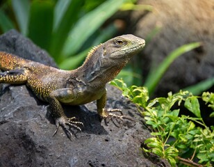 iguana on a tree