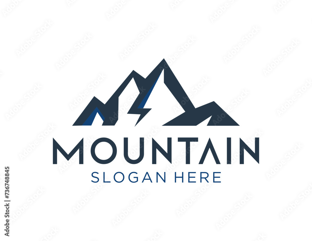Poster the logo design is about mountain and was created using the corel draw 2018 application with a white