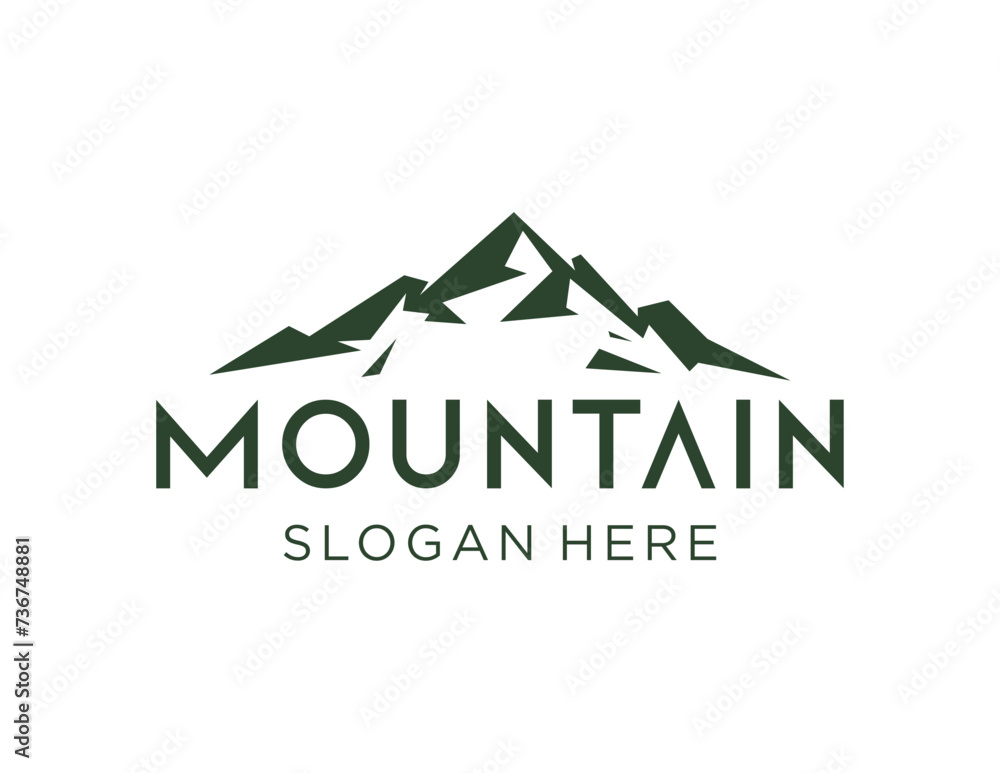 Poster the logo design is about mountain and was created using the corel draw 2018 application with a white