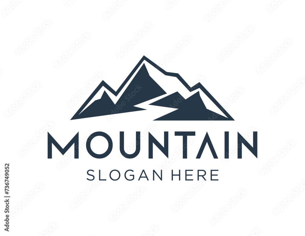 Poster the logo design is about mountain and was created using the corel draw 2018 application with a white