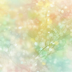 Fresh spring bokeh background, blur, tender flowers, holiday paper