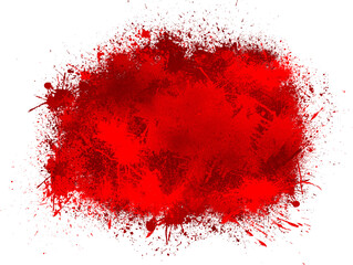 elements of paint splashes and red ink like blood