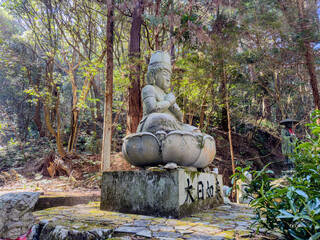 Buddhist statue at Taisanji Temple in Matsuyama, Ehime Prefecture, Japan