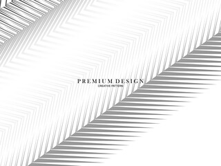 Premium abstract white background with layers of black and gray gradient stripe pattern. Modern vector background.