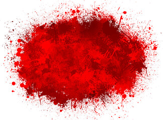transparent fresh red blood splash effect