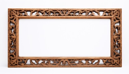 a wooden frame with carved designs