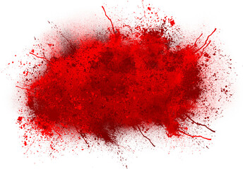 elements of red paint splashes, melted blood