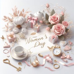 Happy Women's Day concept background