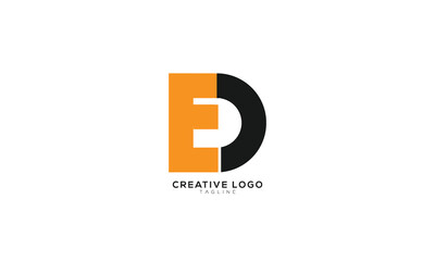 ED Abstract initial monogram letter alphabet logo design
