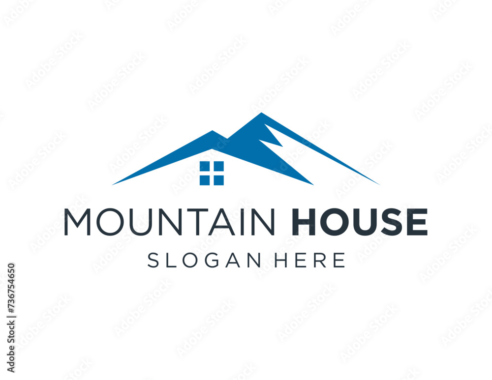 Poster the logo design is about mountain house and was created using the corel draw 2018 application with a